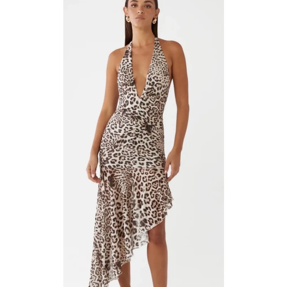 Peppermayo Animal Print High Low Dress